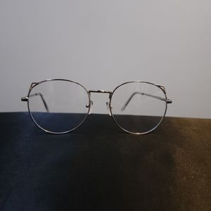 Victoria Round Cat Eye Silver Non-prescription Glasses